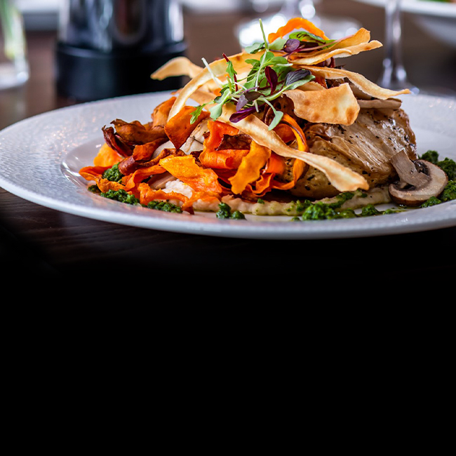 Vegan menu at The George