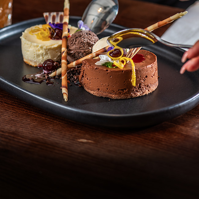 Dessert menu at The George