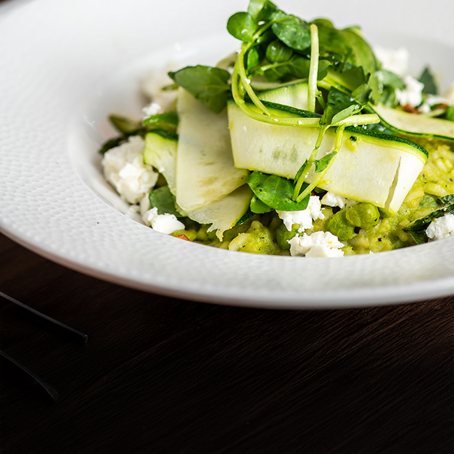 Vegan menu at The George