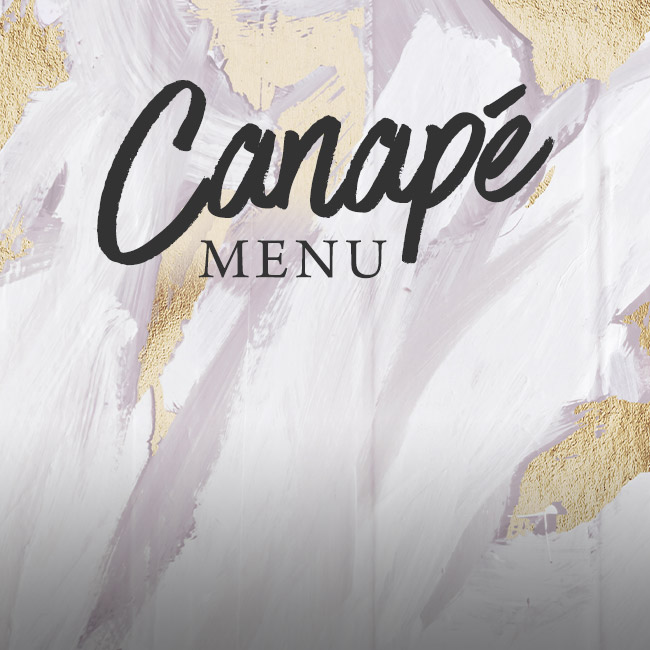 Canapé menu at The George